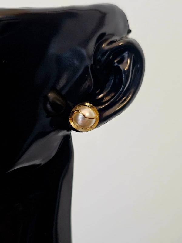 Cercei model auriu Pearl