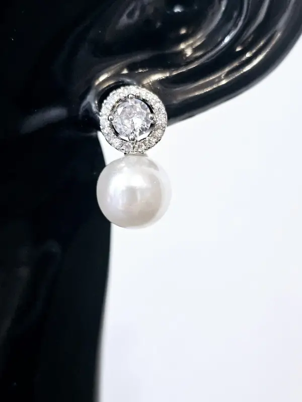 Cercei model  argintiu CRYSTAL-treasure